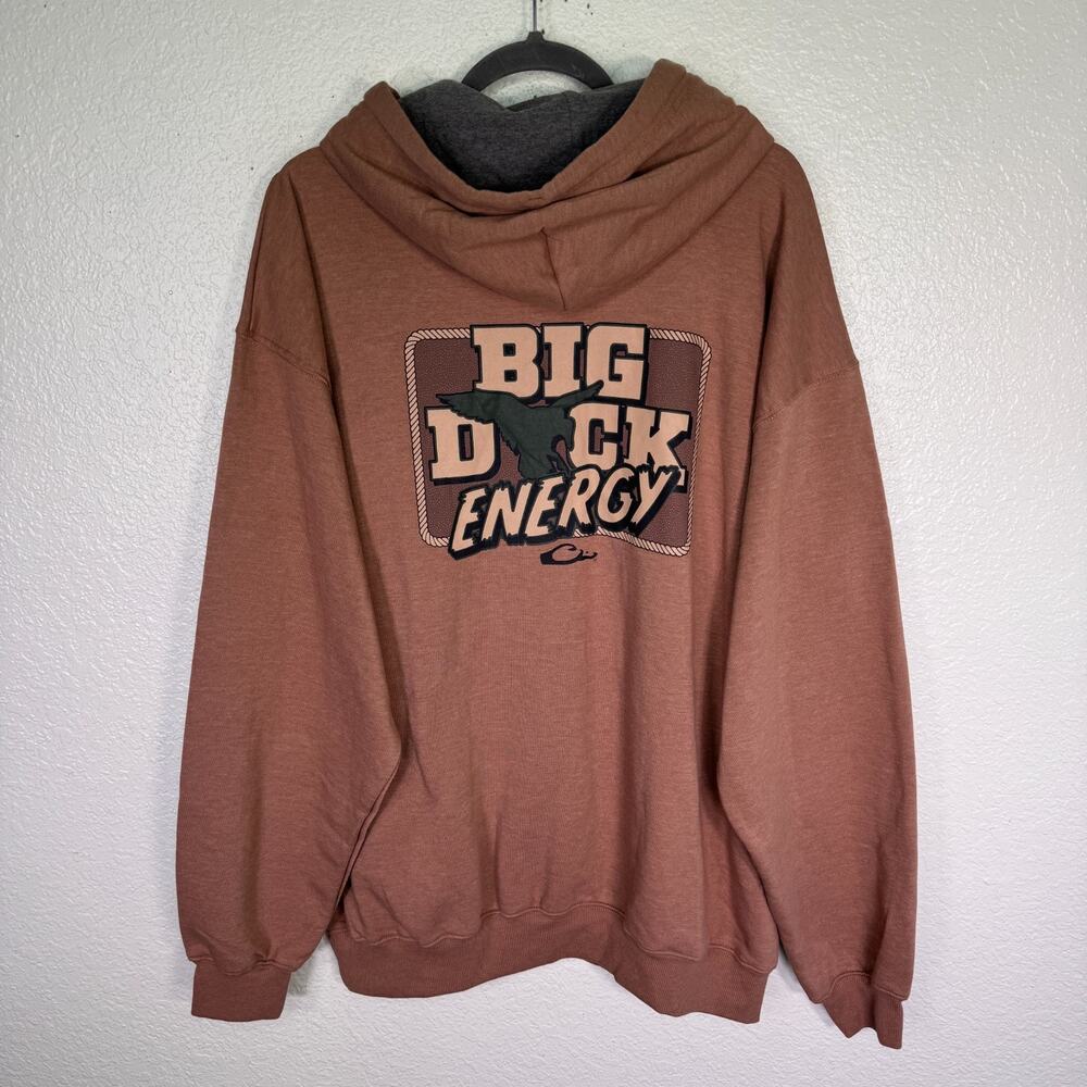Drake Waterfowl Hoodie Mens XL Big Duck Energy Hunt Graphic Soft Sweater NEW